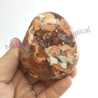 Natural Red Brecciated Jasper Jumbo Massage Stone  MMM1904-082