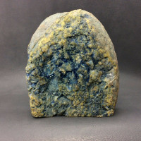 MeldedMind Dyed Blue Agate Display 4.31in Dyed Décor One Side Polished 170801