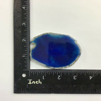 Small Dyed Blue Agate Sliced Slab 82mm 1901-26 Protection Strength