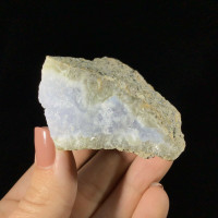 MeldedMind Blue Chalcedony with Druzy Specimen 3in Blue Crystal 1902-248