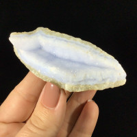 MeldedMind Blue Chalcedony with Druzy Specimen 3.43in Blue Crystal 1902-246