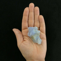 MeldedMind Blue Chalcedony with Druzy Specimen 2.57in Blue Crystal 1902-253