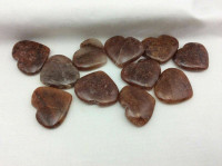 MeldedMind One (1) Red Aventurine Heart ≈1.25in Natural Crystal Stone