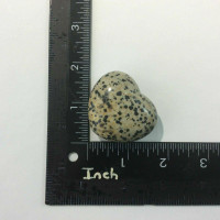 Dalmatian Jasper Puffed Heart 180520 44mm Stone of Protection Metaphysical 