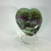 Puffed Fluorite Heart 180110 The Genius Stone Crystal Healing Metaphysical 