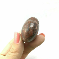 Natural Brecciated Jasper Puffed Heart 44mm 1903-041 Red Polished Stone