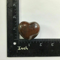 Natural Brecciated Jasper Puffed Heart 45mm 1903-037 Red Polished Stone