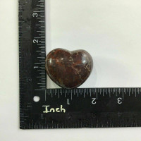 Natural Brecciated Jasper Puffed Heart 45mm 1903-038 Red Polished Stone