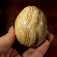 MeldedMind Brown Aragonite Egg 2.40in Natural Brown Carving Gemstone Egg 160101