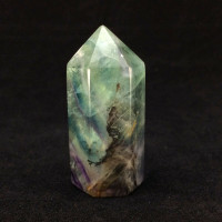 Fluorite Obelisk 160101 35mm 1.3in Flurospar Purple Green Crystal Specimen