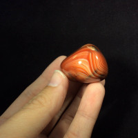 Banded Agate 171264 XL Palm Jumbo Protection Strength Metaphysical