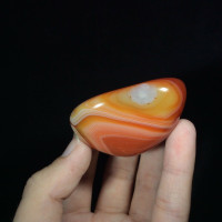 Banded Agate 171255 XL Palm Jumbo Protection Strength Metaphysical