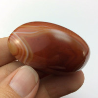 Banded Agate 170718 51.4mm XL Palm Jumbo Protection Strength Metaphysical