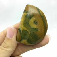 Orbicular Eyes Ocean Jasper Cabochon 180514 55mm Non Drilled Pendant Palm Stone