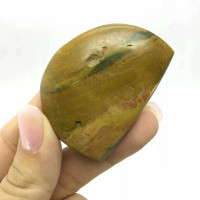 Orbicular Eyes Ocean Jasper Cabochon 180514 55mm Non Drilled Pendant Palm Stone