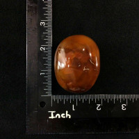 Carnelian Mini Massage 170502 XL Jumbo Palm Stone Stone of Power Metaphysical 