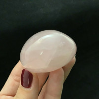 Rose Quartz Palm Stone 56mm 181217 Stone of Unconditional Love Metaphysical