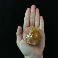 Carnelian Mini Massage 170503 XL Jumbo Palm Stone Stone of Power Metaphysical 