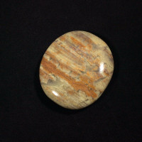 MeldedMind Silver Lace Jasper Palm Stone 1.85in Natural Brown Crystal 171019