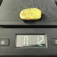 Unakite Smooth Palm Stone 181001-48mm Pink Green Feldspar Epidote Quartz 