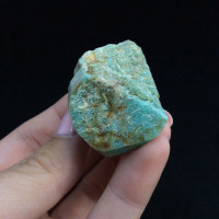 MeldedMind One Side Polished Amazonite Specimen .92in Natural Blue Stone 170401