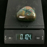 Natural Ocean Jasper Massage Stone 74mm 300g 1904-070 White Black Green