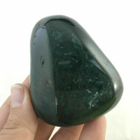 Natural Ocean Jasper Massage Stone 74mm 300g 1904-070 White Black Green