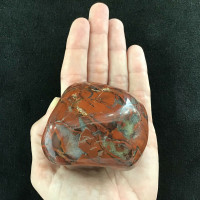 Red Brecciated Jasper Massage Therapy Stone 180903-67mm  Specimen Mineral
