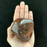 Red Brecciated Jasper Massage Therapy Stone 180904-83mm  Specimen Mineral