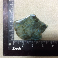 Rough Labradorite Specimen One Side Polished-8-Cabbing Lapidary Spiritual Vision