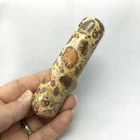 Leopardite Leopard Jasper Massage Therapy Wand 1811101 Stone 108mm Metaphysical