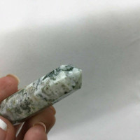 Tree Agate Mini Massage Accupoint Pressure Wand 181139-62mm Chalcedony Quartz