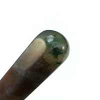 Moss Agate Mini Massage Wand 60.6mm 170801 Green Red White Crystal Healing