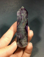 Fluorite Acupressure Massage Wand 180211 Purple Green Crystal Display Specimen