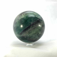 Green Purple Fluorite Crystal Sphere 62mm Fluorspar Crystal Energy