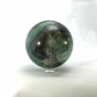 Green Purple Fluorite Crystal Sphere 62mm Fluorspar Crystal Energy