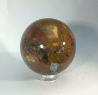 Polished Bloodstone Jasper Sphere 51mm Stone of Courage 2110-089