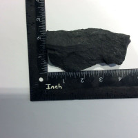 MeldedMind Unpolished Rough Shungite Specimen 4.50in Natural Black Stone 180102