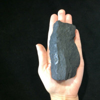 MeldedMind Unpolished Rough Shungite Specimen 4.50in Natural Black Stone 180102