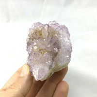 MeldedMind Spirit Quartz 2.76in Natural Purple Crystal Cactus Porcupine 1903-073