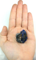 MeldedMind Natural Rough Azurite Specimen 1.31in x 1.24in Blue Crystal 150124