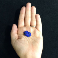 MeldedMind Natural Rough Azurite Specimen .91in x .22in Blue Crystal 171088