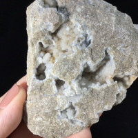 MeldedMind Druzy Quartz Specimen 3.70in 1901-283 Natural Gray Crystal