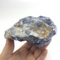MeldedMind Rough Blue Calcite Specimen 4.60in Natural Blue Crystal 180626