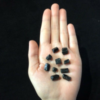 Bag of Ten (10) Black Tourmaline Chips 180106 Stone of the Healer Metaphysical