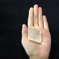 MeldedMind Clear and Pink Calcite 1.33in 1.9oz Natural Pink Crystal 171213