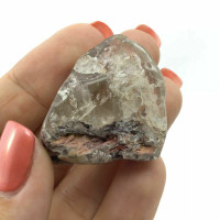 Amphibole Quartz Crystal Specimen 180604 33mm Polished Large Palm Stone Crystal