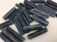 One (1) Natural Polished Blue Kyanite Wand 30-34mm Specimen Mineral