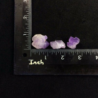 MeldedMind Set of 3 Phantom Amethyst Specimens Natural Purple Crystal 170808