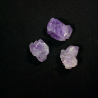 MeldedMind Set of 3 Phantom Amethyst Specimens Natural Purple Crystal 170809